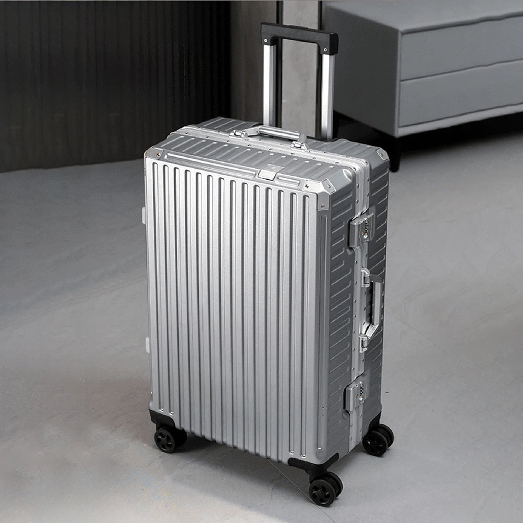 Trolley Luggage 20 24 26 28" Aluminum Frame Rolling Luggage Case USB Travel Suitcase on Wheels Combination Lock Carry on Luggage