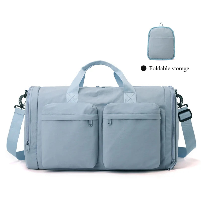 Foldable Travel Duffel Bag Portable Large Capacity Lightweight Storage For Women Men Clothes Boarding Carry On Luggage Tool