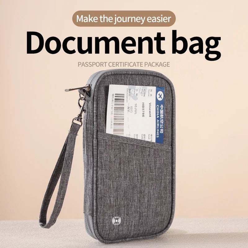RFID Blocking Passport Holder Wallet - Family Travel Document Organizer with Credit Card Slots, Secure Essentials Bag for Trips