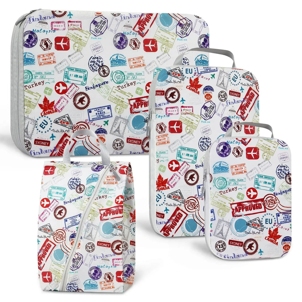 Travel Compression Packing Cubes Luggage Organizer Accessories Extensible Storage Bags Travel Cubes Foldable Suitcases Shoe Bag