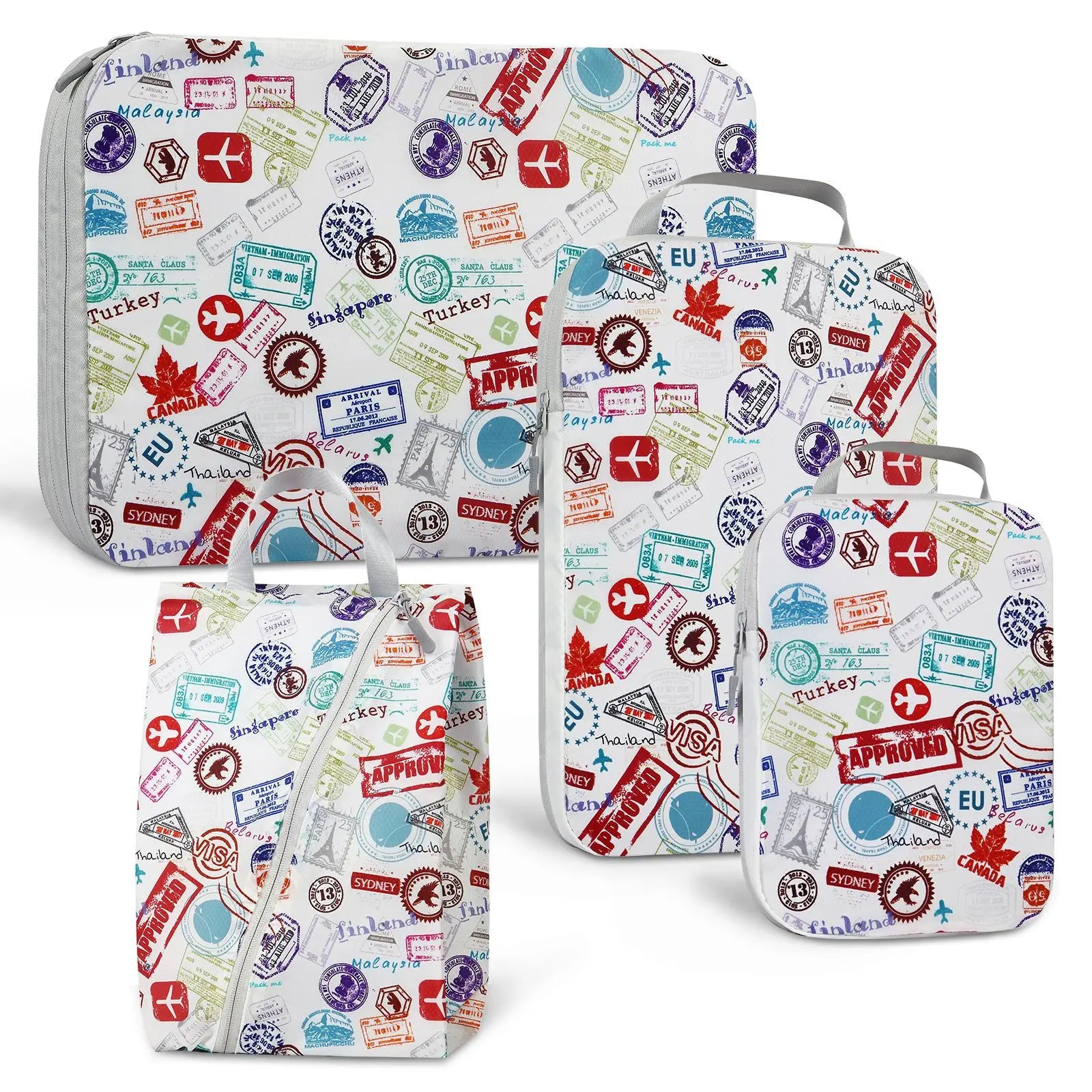 Travel Compression Packing Cubes Luggage Organizer Accessories Extensible Storage Bags Travel Cubes Foldable Suitcases Shoe Bag