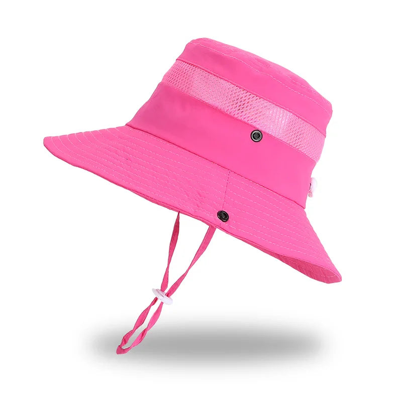 Kids Sun Hat for Boys Girls Wide Brim Bucket Hat UPF 50+ Sun Protection Hat Breathable Summer Beach Hat