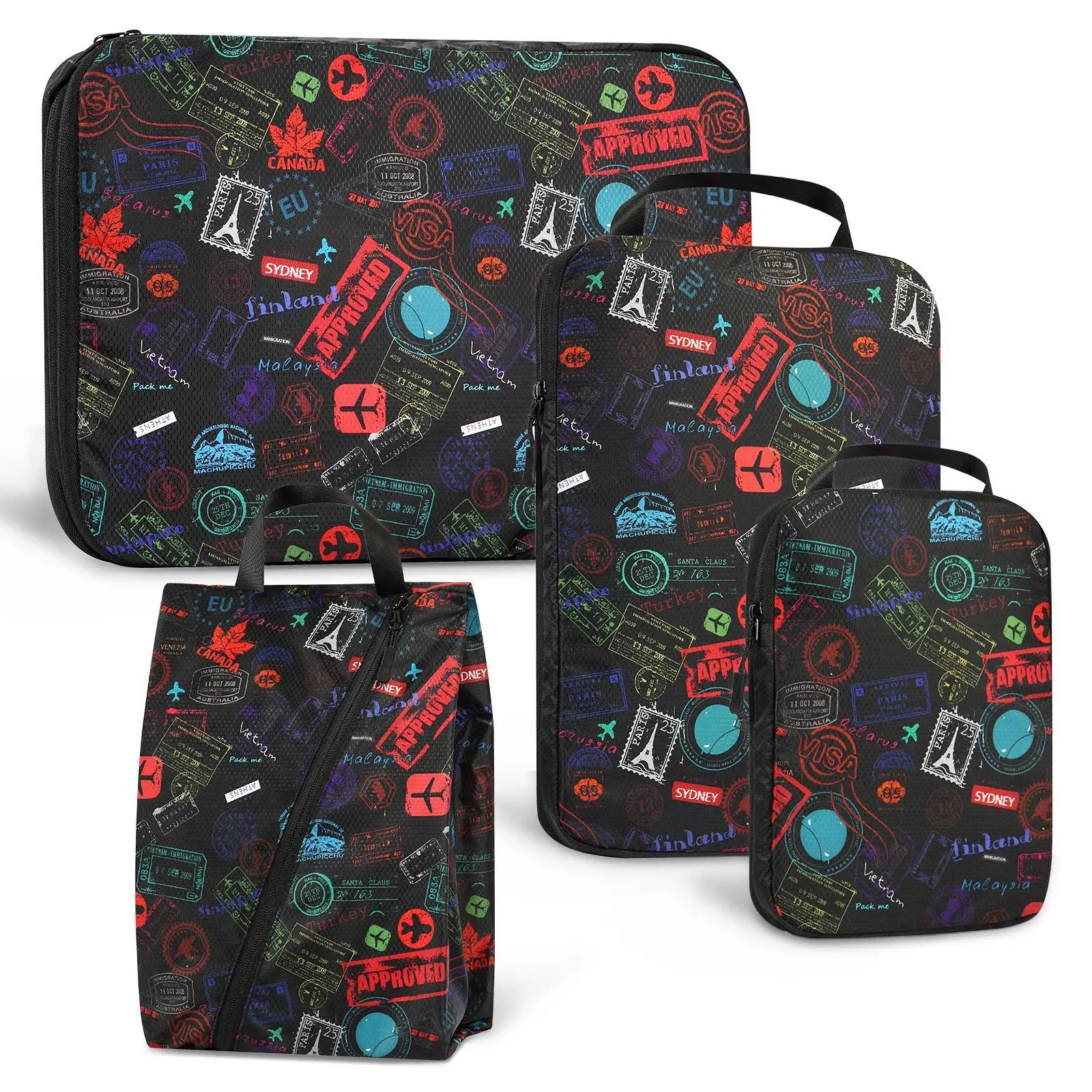 Travel Compression Packing Cubes Luggage Organizer Accessories Extensible Storage Bags Travel Cubes Foldable Suitcases Shoe Bag
