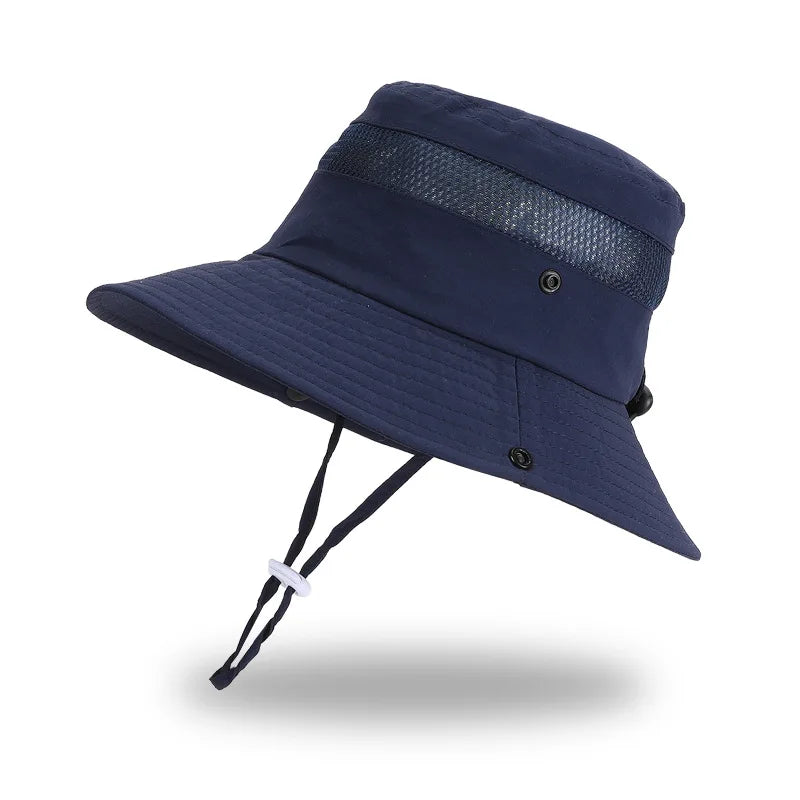 Kids Sun Hat for Boys Girls Wide Brim Bucket Hat UPF 50+ Sun Protection Hat Breathable Summer Beach Hat