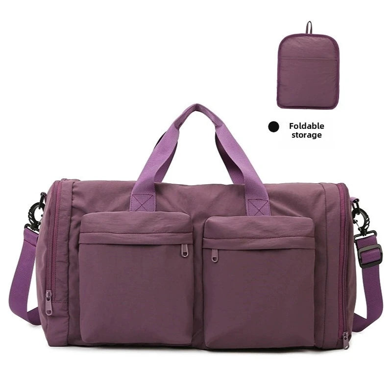 Foldable Travel Duffel Bag Portable Large Capacity Lightweight Storage For Women Men Clothes Boarding Carry On Luggage Tool
