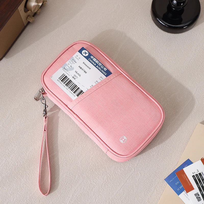 RFID Blocking Passport Holder Wallet - Family Travel Document Organizer with Credit Card Slots, Secure Essentials Bag for Trips
