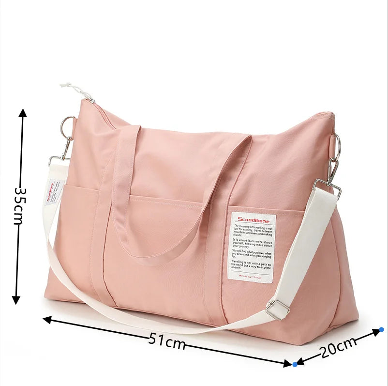 Duffel Bag For Short Trip Handheld Large Capacity Sports Bag Folding Canvas Tote Bag Waterproof Yoga Gym Sport Bags