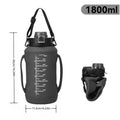 Travel Water Bottle Foldable Folding Travel Silicone Bottle For Drinking 1.8L Double Handle Hydration Cup With Wide Mouth For