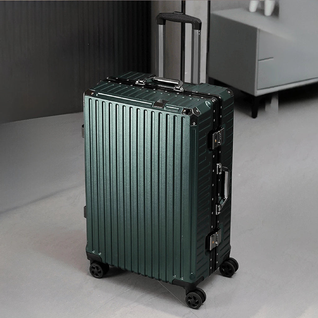 Trolley Luggage 20 24 26 28" Aluminum Frame Rolling Luggage Case USB Travel Suitcase on Wheels Combination Lock Carry on Luggage