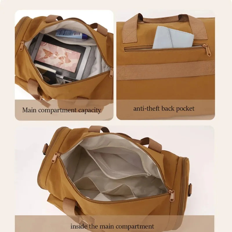 Foldable Travel Duffel Bag Portable Large Capacity Lightweight Storage For Women Men Clothes Boarding Carry On Luggage Tool
