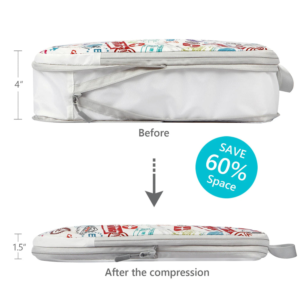 Travel Compression Packing Cubes Luggage Organizer Accessories Extensible Storage Bags Travel Cubes Foldable Suitcases Shoe Bag