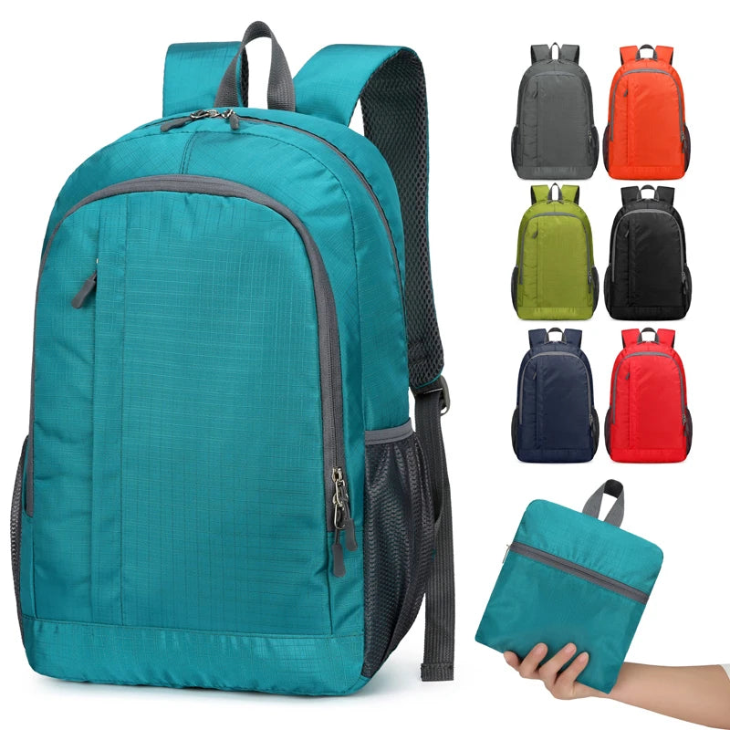 Lightweight storage backpack, outdoor sports backpack, foldable backpack, men's and women's leisure travel backpack