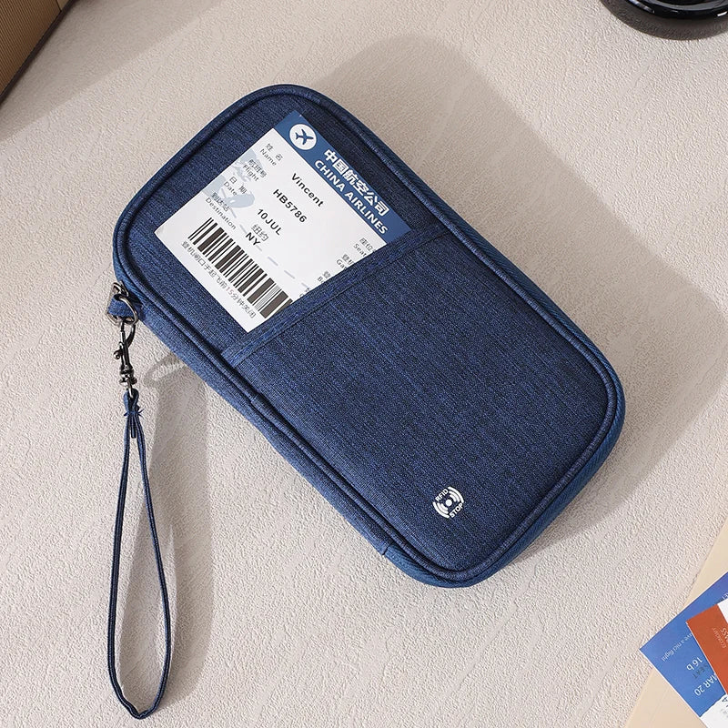RFID Blocking Passport Holder Wallet - Family Travel Document Organizer with Credit Card Slots, Secure Essentials Bag for Trips