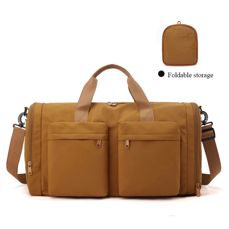 Foldable Travel Duffel Bag Portable Large Capacity Lightweight Storage For Women Men Clothes Boarding Carry On Luggage Tool